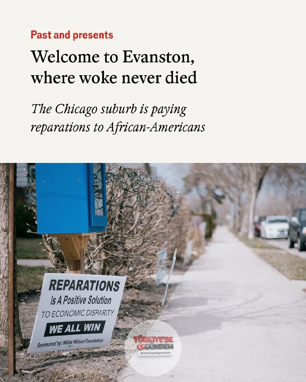 Chicago'nun liberal bir banliyösünde, ırkçılık mağdurlarına yönelik bir tazminat planını savunanlar, bu girişimin daha büyük bir harekete ilham vermesini umuyor. Bunun neden kesinlikle hayalperest bir girişim gibi göründüğünü öğrenmek için ücretsiz k