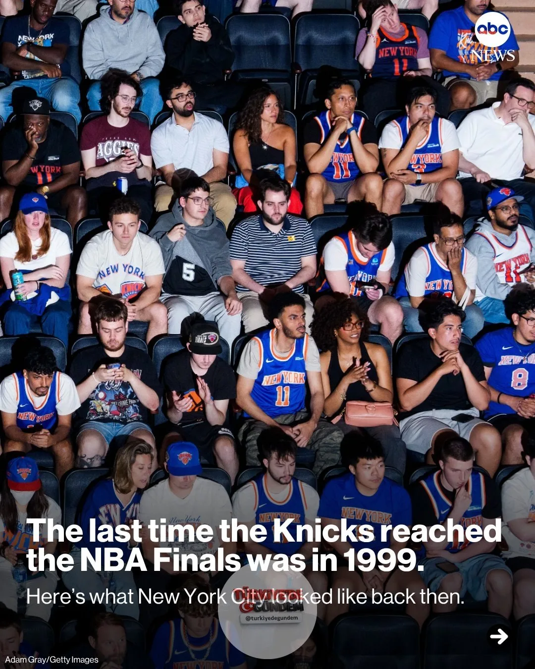 Knicks, 1999'da yine Spurs ile karşılaştığı NBA Finalleri'nden bu yana ilk kez finale yükselerek 1973'ten beri süren şampiyonluk hasretine son vermeyi hedefliyor. İşte iki takımın finalde son karşılaştığı dönemde New York şehrinden manzaralar.