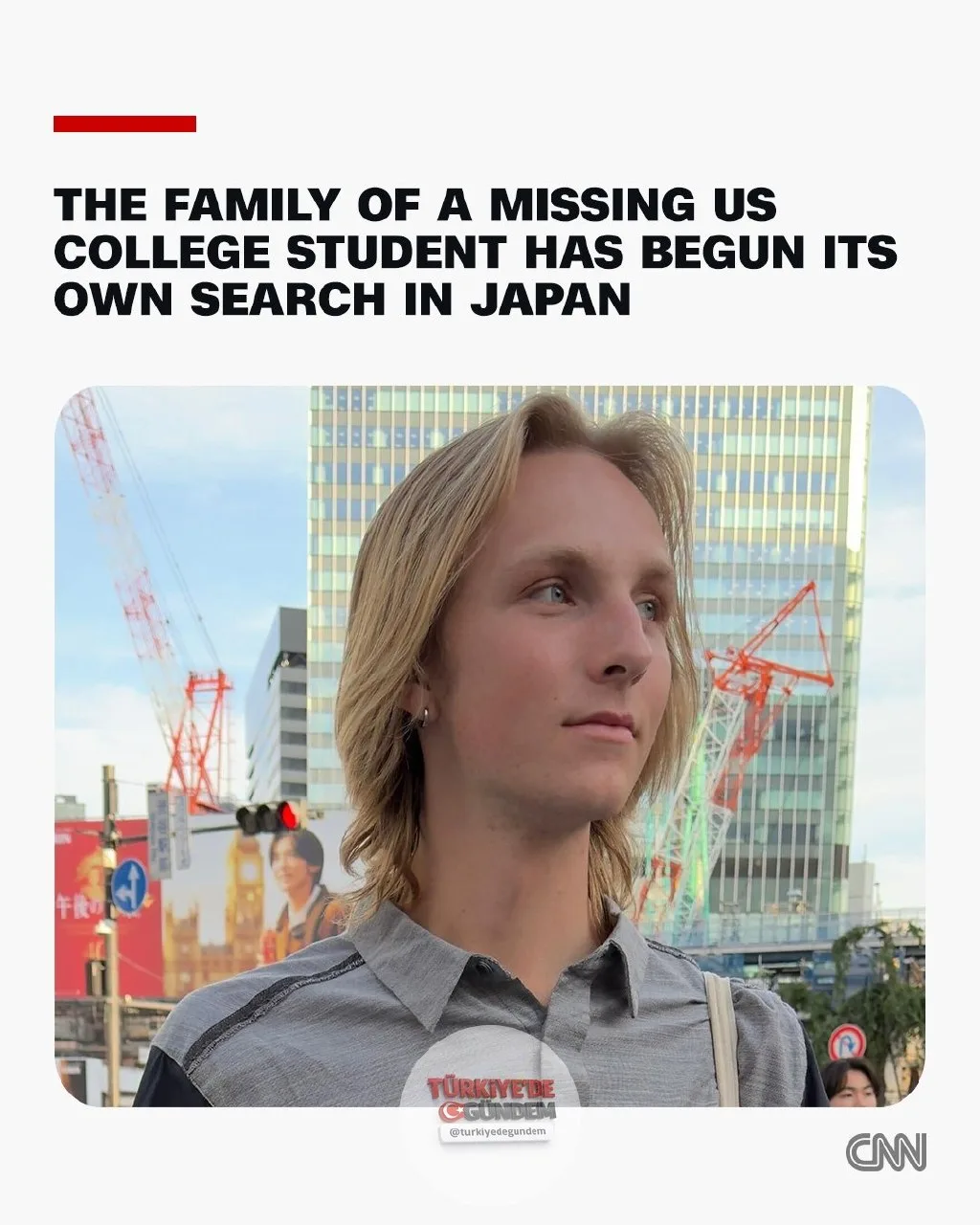 Japonya'da kaybolan Amerikalı üniversite öğrencisinin ailesi, polisin oğullarının bir haftadan uzun süre önce doğru yürürken görüldüğü sık ormanlık alandaki arama çalışmalarını sonlandırdığını açıklamasına rağmen umudunu kaybetmiyor. İşte olaydaki kr