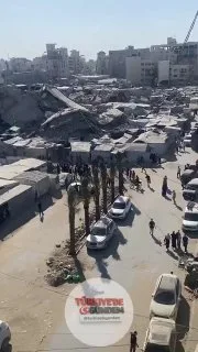 İşgalci İsrail Gazze'nin Rimal mahallesinde çadırları bombaladı