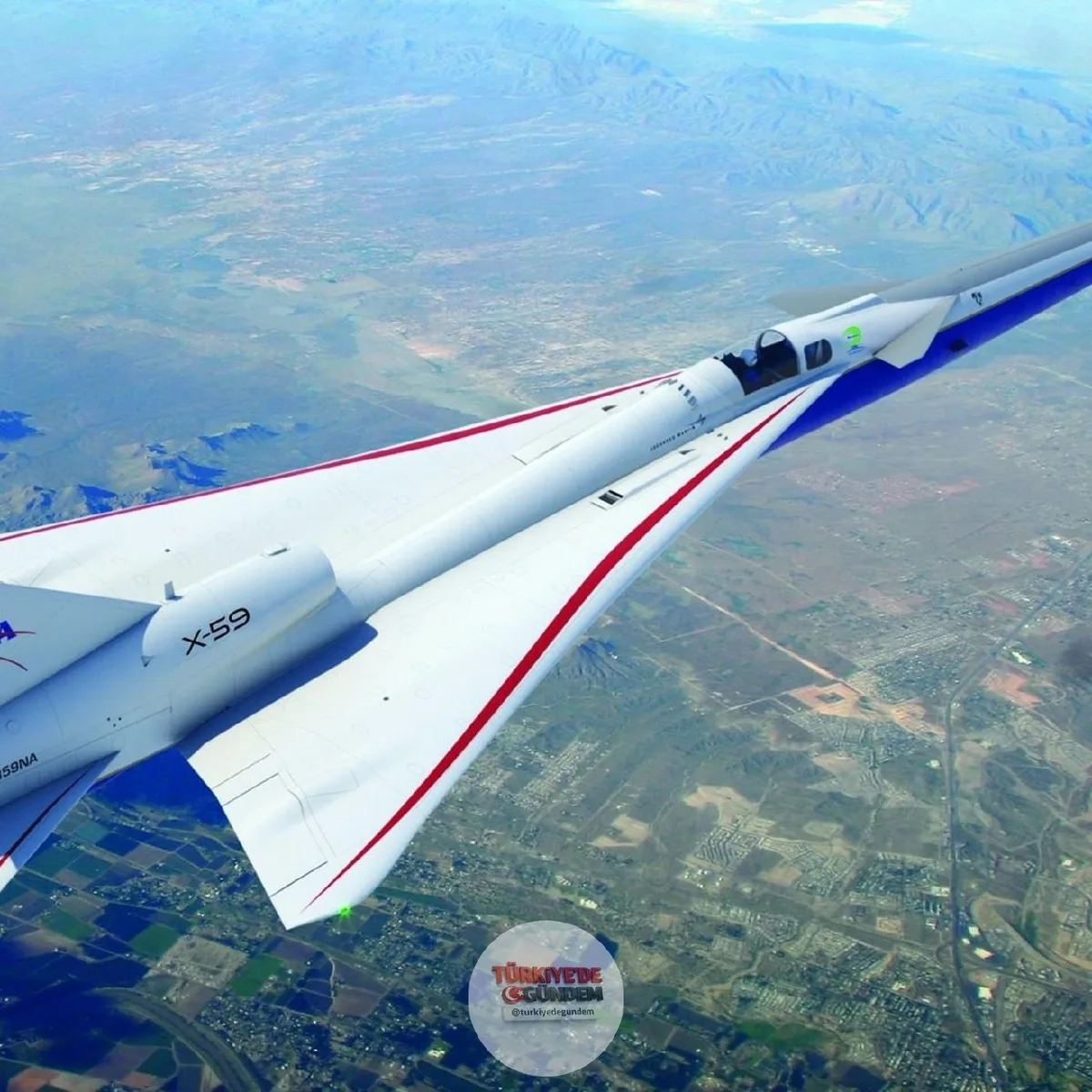 NASA'nın sessiz süpersonik jeti X-59, ilk test uçuşunda saatte 1.350 kilometre hıza ulaşarak ses duvarını aştı.