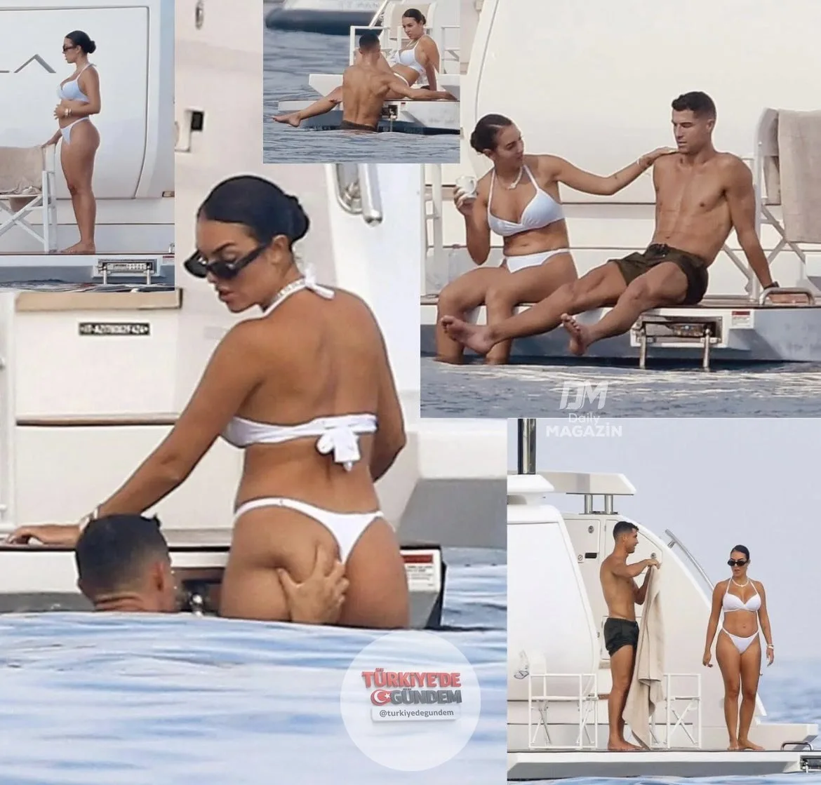 Georgina Rodriguez ve Cristiano Ronaldo'nun yat tatilinden özel kareler sosyal medyayı salladı.