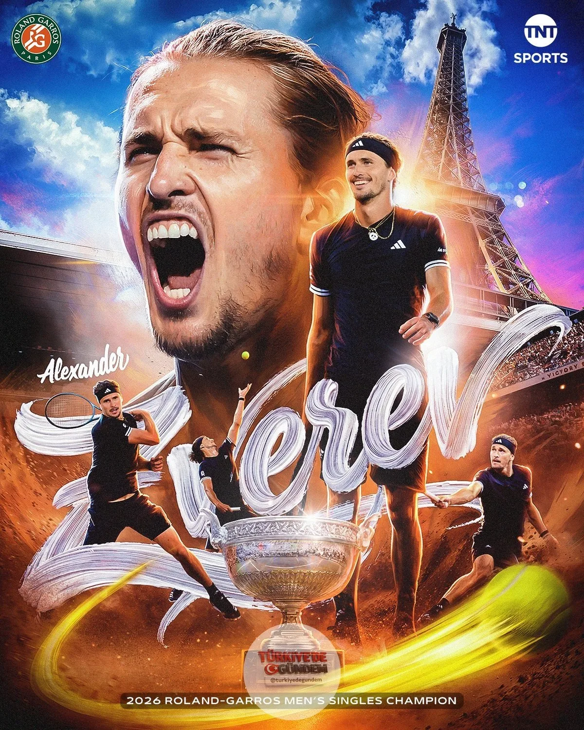 ALEXANDER ZVEREV ROLAND GARROS'TA İLK GRAND SLAM ŞAMPİYONLUĞUNA ULAŞTI