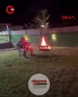 Bursa'da bir hobi bahçesinde vatandaş tarafından yakılan ateş, henüz belirlenemeyen bir nedenle patladı.