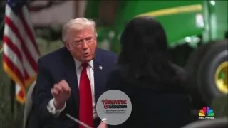 Trump, NBC'nin Meet the Press programında sunucu Kristen Welker'ın 2020 seçimlerinde hile yapıldığına dair iddialarını sorgulaması üzerine mikrofonunu yere fırlatarak stüdyoyu terk etti.