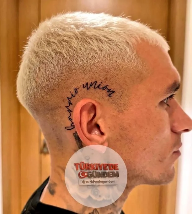 Lucas Torreira'nın yeni dövmesi: "Barrio unión" = "Mahalle Kardeşliği"