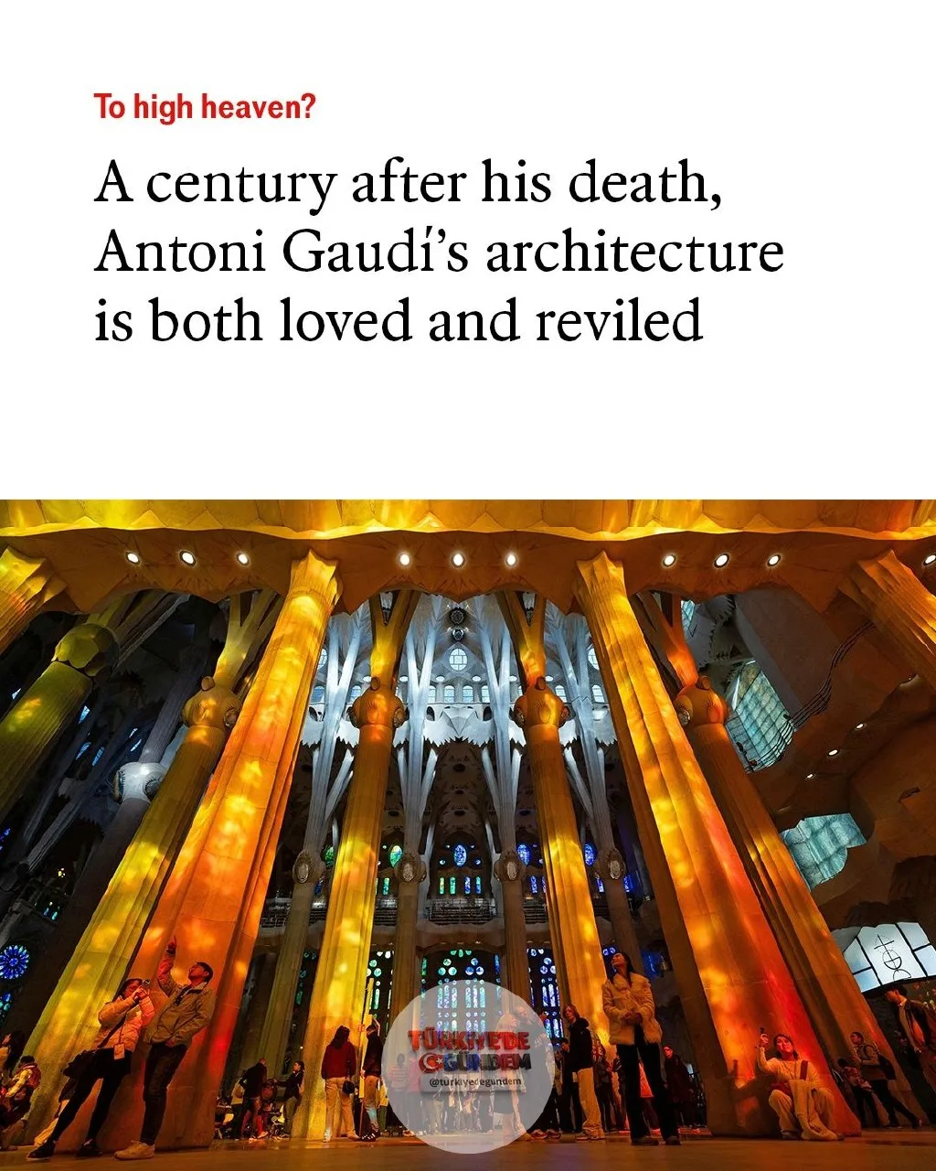 Sagrada Familia bazilikası, Barselona silüetine hakim durumda. Kimileri için bu yapı bir deha eseri, Avrupa'nın büyük orta çağ katedrallerinin modern bir yeniden doğuşu. Kimileri içinse devasa bir çılgınlık. Fotoğraf: Getty Images