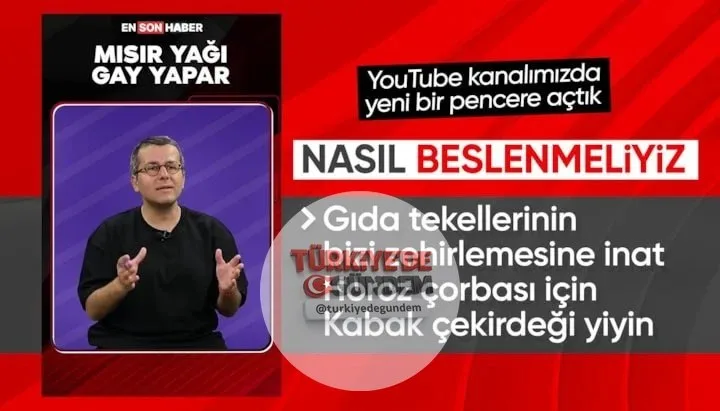 Ensohaber YouTube kanalına konuk olan Diyetisyen Ersin Özdemir, beslenme alışkanlıklarına dikkat çekerek erkeklerde mısır yağı tüketiminin cinsel yönelimi etkileyebileceğini ve eşcinselliğe yol açabileceğini öne sürdü.