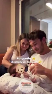 Başak Karahan Ünlü shared her baby's "Fart Party."