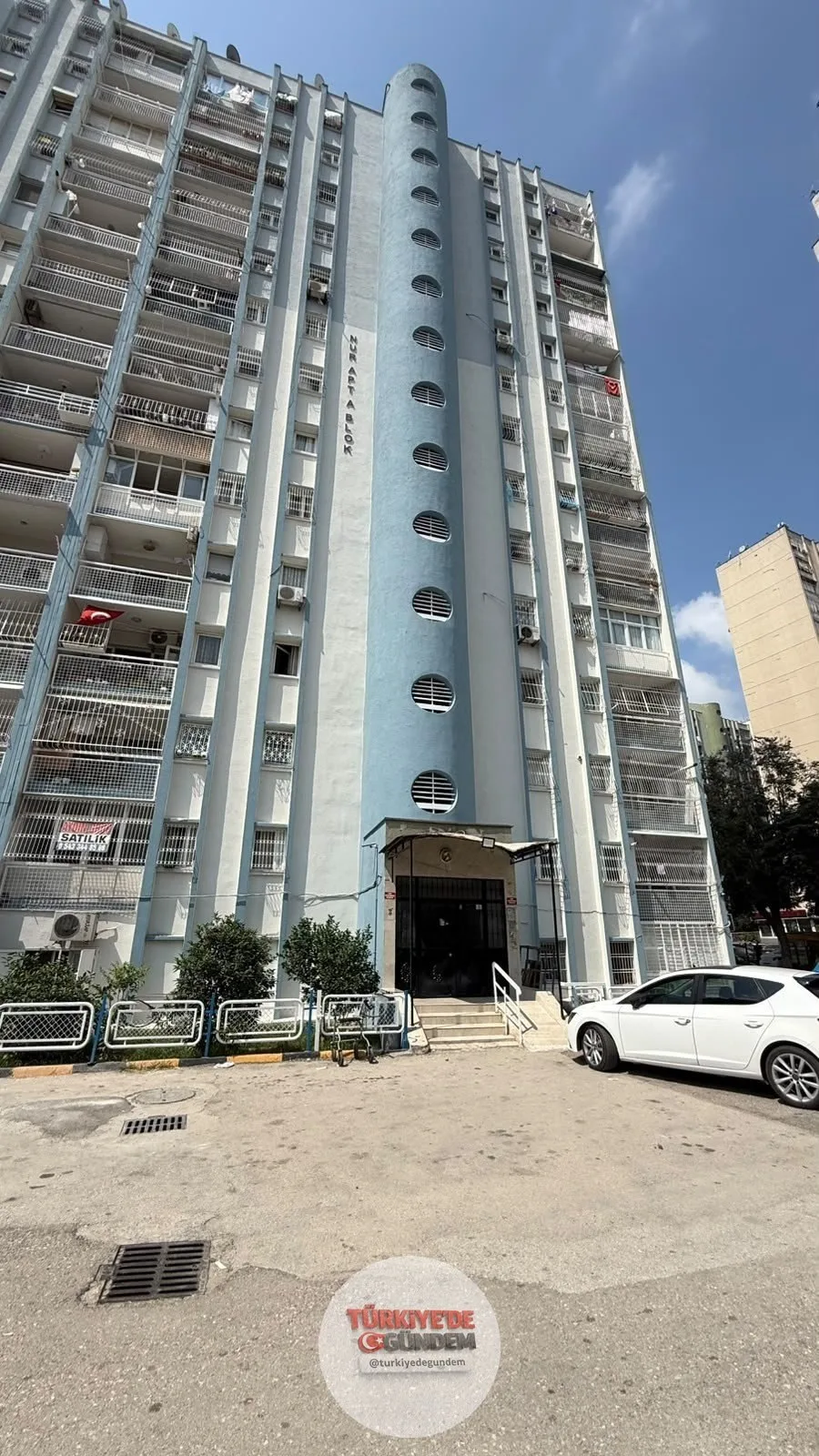 Adana'da 12. kattan düşen genç kızın hayatını kurtaran tente