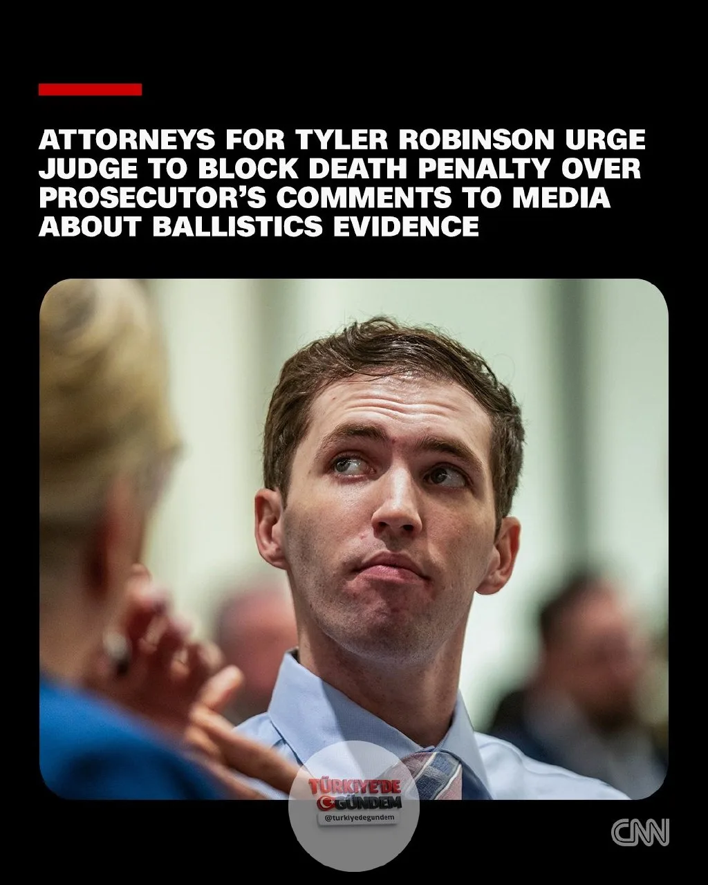 Charlie Kirk'ü öldürmekle suçlanan Tyler Robinson'ın avukatları, bir savcının otopsi sırasında bulunan mermi çekirdeği parçasıyla ilgili basına yaptığı açıklamalar nedeniyle Utah bölge mahkemesi hakiminden idam cezasının gündemden kaldırılmasını tale