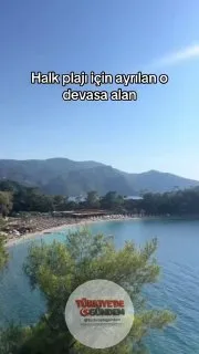 Fethiye'de plajda halka ayrılan alan;