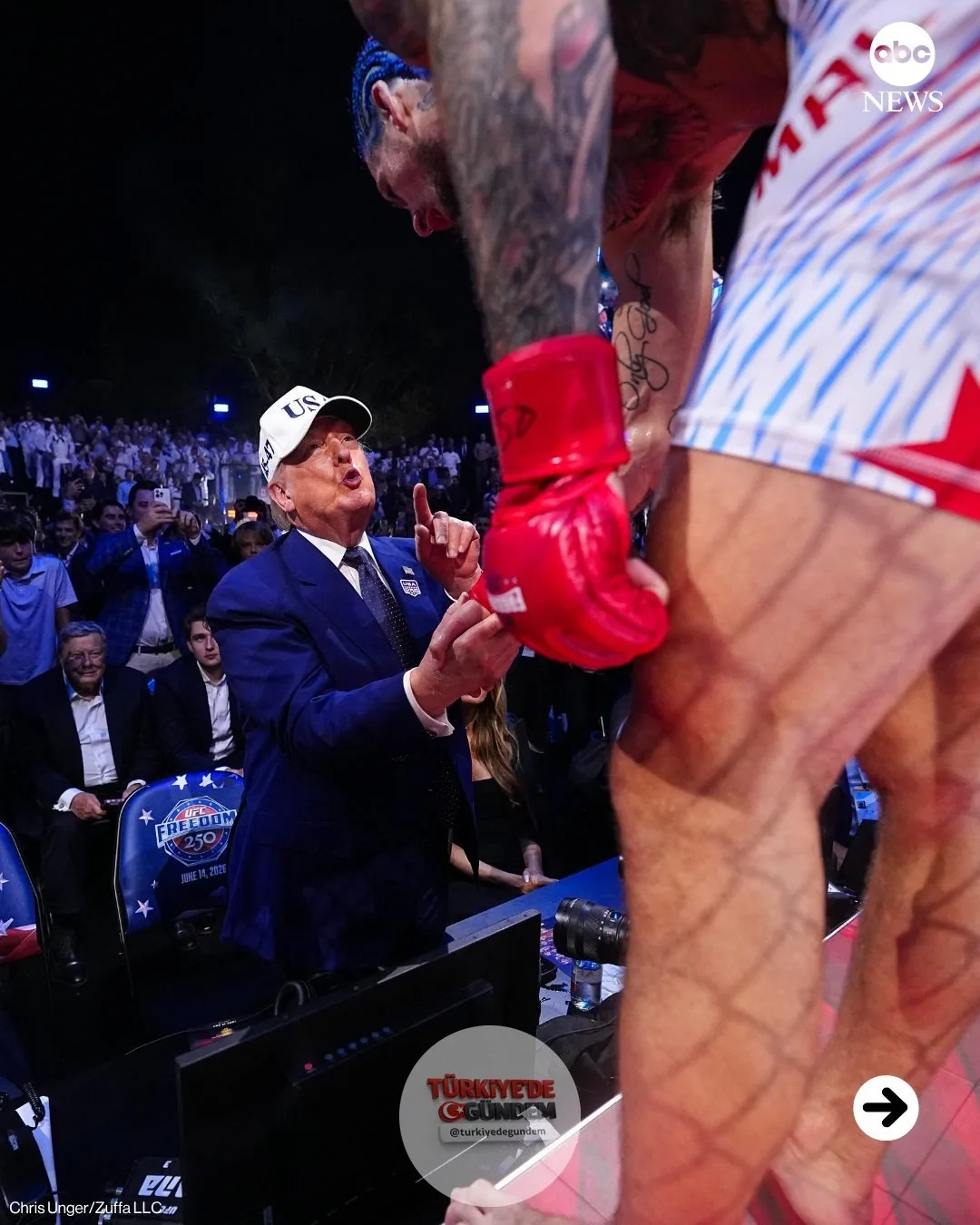 Ultimate Fighting Championship, Pazar akşamı Beyaz Saray bahçesinde gerçekleştirildi. Karma dövüş sanatları serisi, Güney Çimenliği'ne kurulan tam ölçekli bir UFC sekizgeninde yapıldı. Devamını oku: