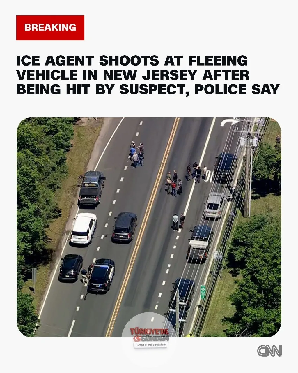 New Jersey'de, şüpheli aracın çarpması sonucu vurulan ICE (Göçmenlik ve Gümrük Muhafaza) ajanı, kaçan araca ateş açtı.