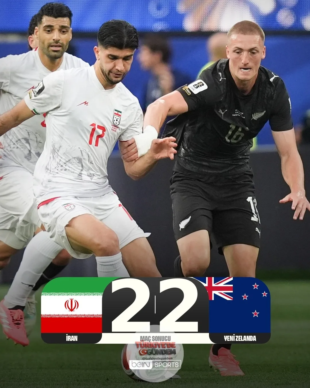 G Grubu'nda bir maç daha beraberlikle sonuçlandı! İran 2-2 Yeni Zelanda