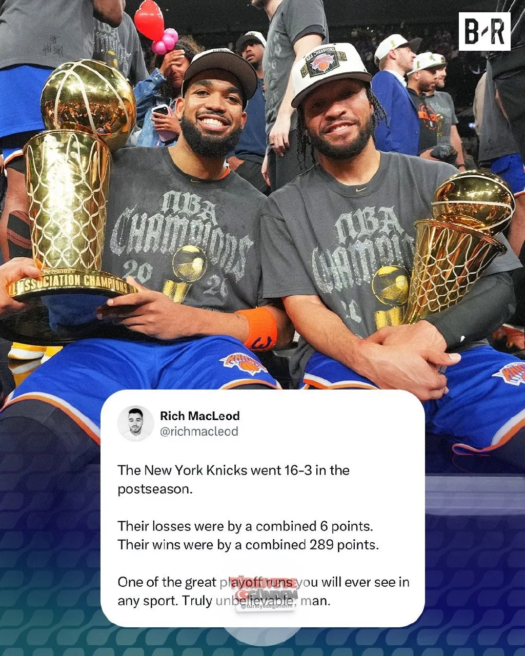 Knicks, NBA tarihindeki en etkileyici performanslardan birine imza atarak sezon sonrası dönemine damga vurdu.