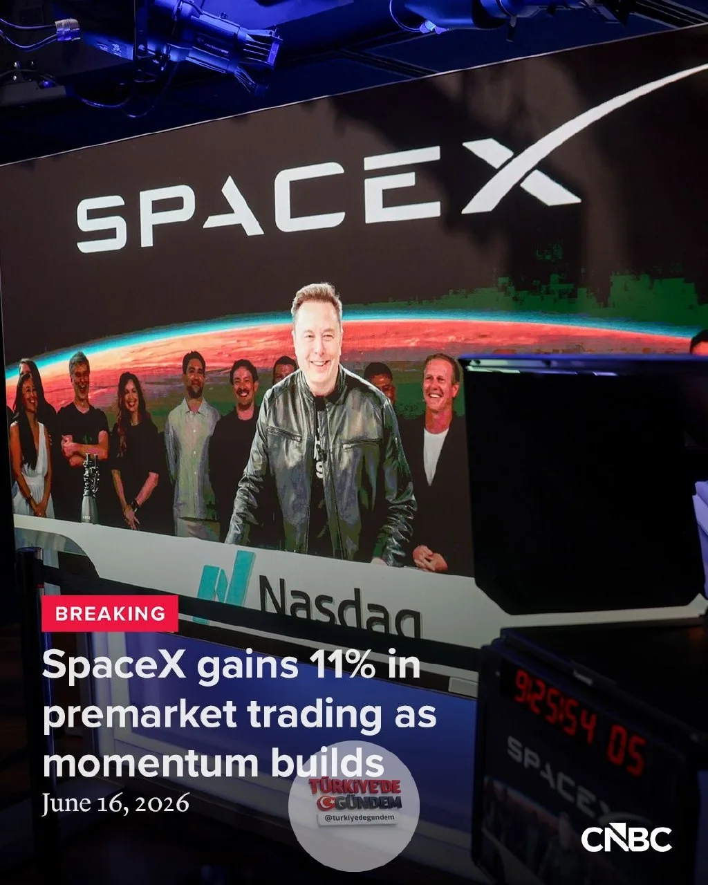SpaceX hisseleri, Elon Musk’ın roket üreticisi şirketinin cuma günü gerçekleştirdiği rekor halka arzın ardından yakaladığı hızlı yükselişi sürdürerek Salı günü yüzde 11 değer kazandı. Uzay teknolojisi ve yapay zeka şirketinin hisseleri, görkemli bir