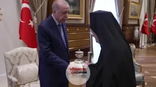 Cumhurbaşkanı Erdoğan, Ekümenik Patrik Bartholomeos'u kabul etti.