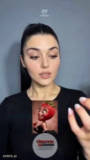 Yapay zeka içerik üreticisi, Hande Erçel'e çilek kızı makyajı yaptı.