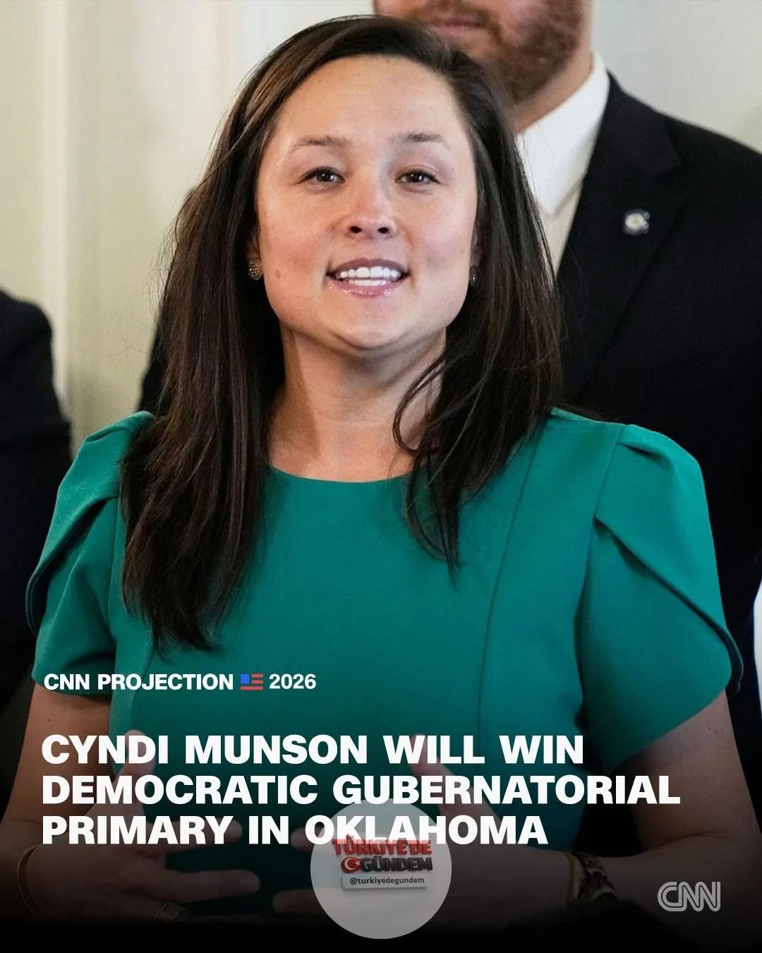 CNN'in seçim masası verilerine göre, Oklahoma Temsilciler Meclisi Azınlık Lideri Cyndi Munson, Demokrat Parti'nin vali adaylığı ön seçimini kazandı.