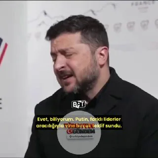 Zelenski: "Putin bizim Moskova'ya gitmemizi istiyor. Ancak bunlar sadece oyun. Biz bu tür oyunları oynamıyoruz. Bu görüşmeler İsviçre, Türkiye veya Orta Doğu ülkelerinde gerçekleşebilir."