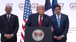 İngilizce konuşulanları anlamakta güçlük çeken Donald Trump'a, Japon muhabirin sorusunu Marco Rubio açıkladı.