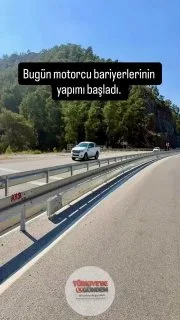 Fethiye – Göcek yolunda motosiklet dostu bariyerlerin montajına başlandı