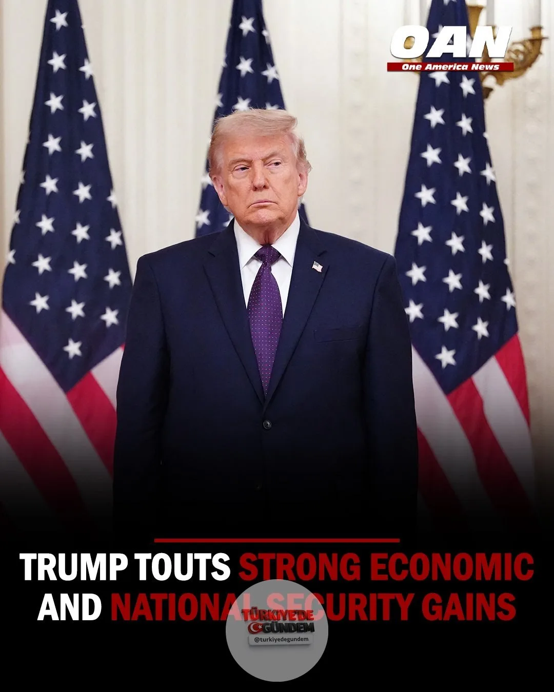 Başkan Trump, yükselen piyasalar, rekor düzeydeki istihdam artışı ve düşen fiyatlara dikkat çekerek güçlü ekonomik ve ulusal güvenlik kazanımlarını öne çıkardı; ayrıca İran'ın nükleer silah edinmesini engelleme konusundaki kararlılığını vurguladı. Gü