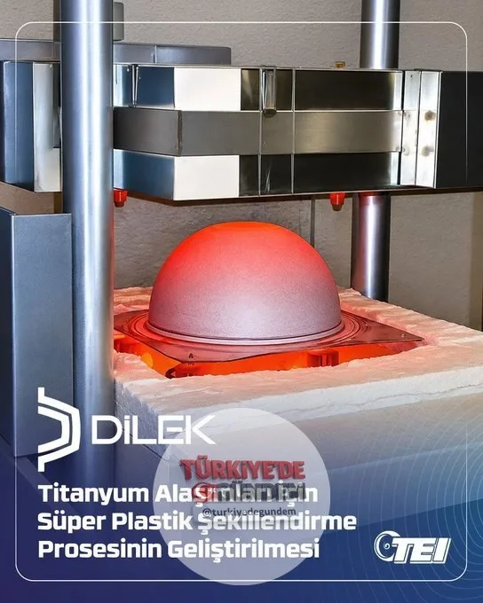 TEI, Türkiye'ye titanyum üretiminde kritik bir yetenek kazandırdı. SSB desteğiyle yürütülen DİLEK Projesi kapsamında TEI, titanyum alaşımları için Süperplastik Şekillendirme teknolojisini başarıyla geliştirdi. TUSAŞ ile yürütülen proje sayesinde, uça