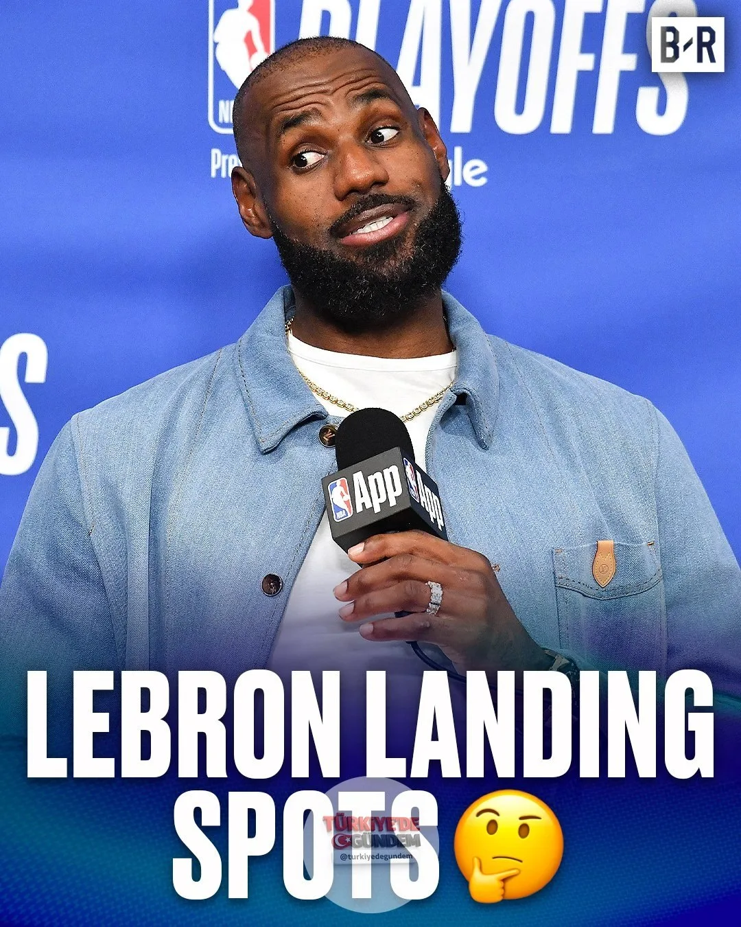 LeBron James'in gelecek sezon için muhtemel 5 durağı: 5. Emeklilik, 4. Miami Heat, 3. ??, 2. Golden State Warriors, 1. ??. Listenin tamamı: -nba-offseason