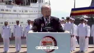 Cumhurbaşkanı Erdoğan: Romanya ile imzaladığımız satış anlaşmasıyla Türkiye, tarihinde ilk kez bir NATO ve Avrupa Birliği üyesi ülkeye savaş gemisi ihraç etti.