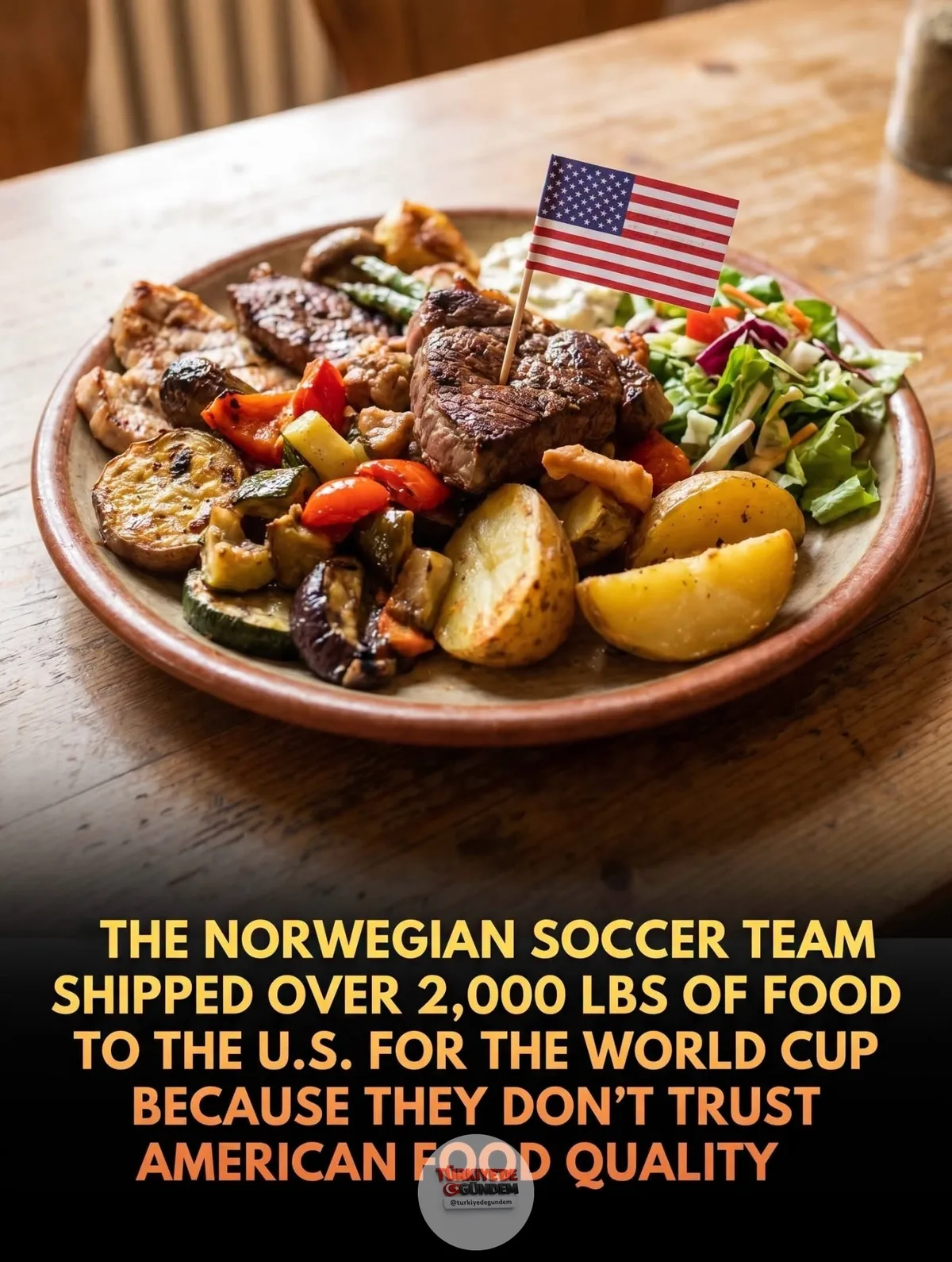 1-) ⚽ Norveç Milli Futbol Takımı, Dünya Kupası için ABD'ye bir tonun üzerinde gıda malzemesi gönderdi. 1998'den bu yana ilk kez FIFA Dünya Kupası'na katılan Norveç ekibi, Kuzey Carolina'nın Greensboro kentindeki antrenman kampına vardığında, beraberi