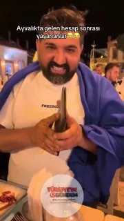 Ayvalık'ta bir restorana giden vatandaşlar, gelen hesabı paylaştı: Su 150 TL, şalgam suyu 250 TL.
