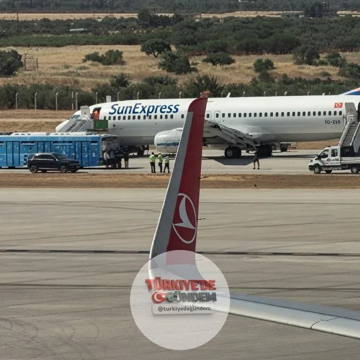 SunExpress'ten lastiği patlayan uçağa ilişkin açıklama: "Uçakta bulunan 186 yolcu, güvenli bir şekilde ve normal prosedürler kapsamında uçaktan indirilmiştir. Uçak, gerekli teknik kontrollerin gerçekleştirilmesi amacıyla incelemeye alınmıştır."