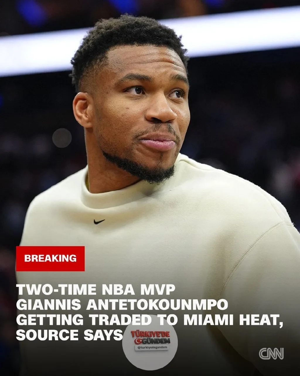 İki kez NBA MVP'si seçilen Giannis Antetokounmpo'nun Miami Heat'e takas edileceği bildirildi.