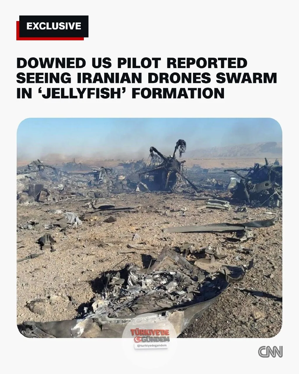 Nisan ayında İran üzerinde düşürüldükten sonra özel kuvvetler tarafından kurtarılan bir ABD savaş uçağı pilotu, uçaktan fırlatılmadan önce gördüğü şok edici manzarayı anlattı. Konuya yakın dört kaynağın aktardığına göre pilot, havada asılı duran ve b