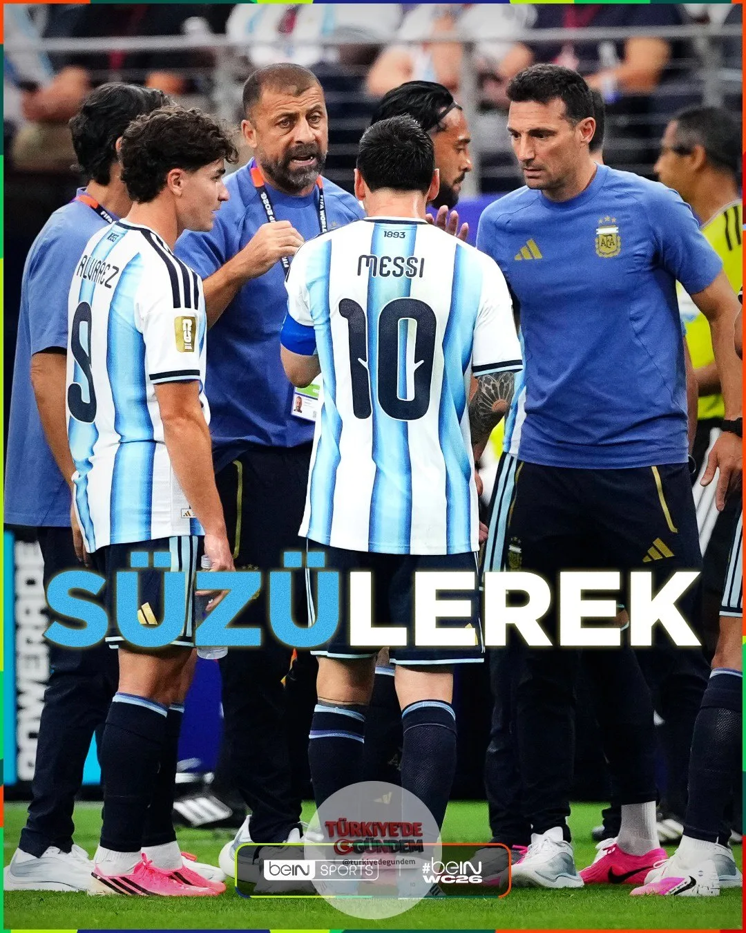 “Hızımıza kimse yetişemez, başınız dertte, hepinizi yukarıdan görüyorum, her şey çok net...” Lionel Scaloni ve Lionel Messi önderliğindeki son Dünya Şampiyonu Arjantin, Dünya Kupası'na çok net bir giriş yaptı...