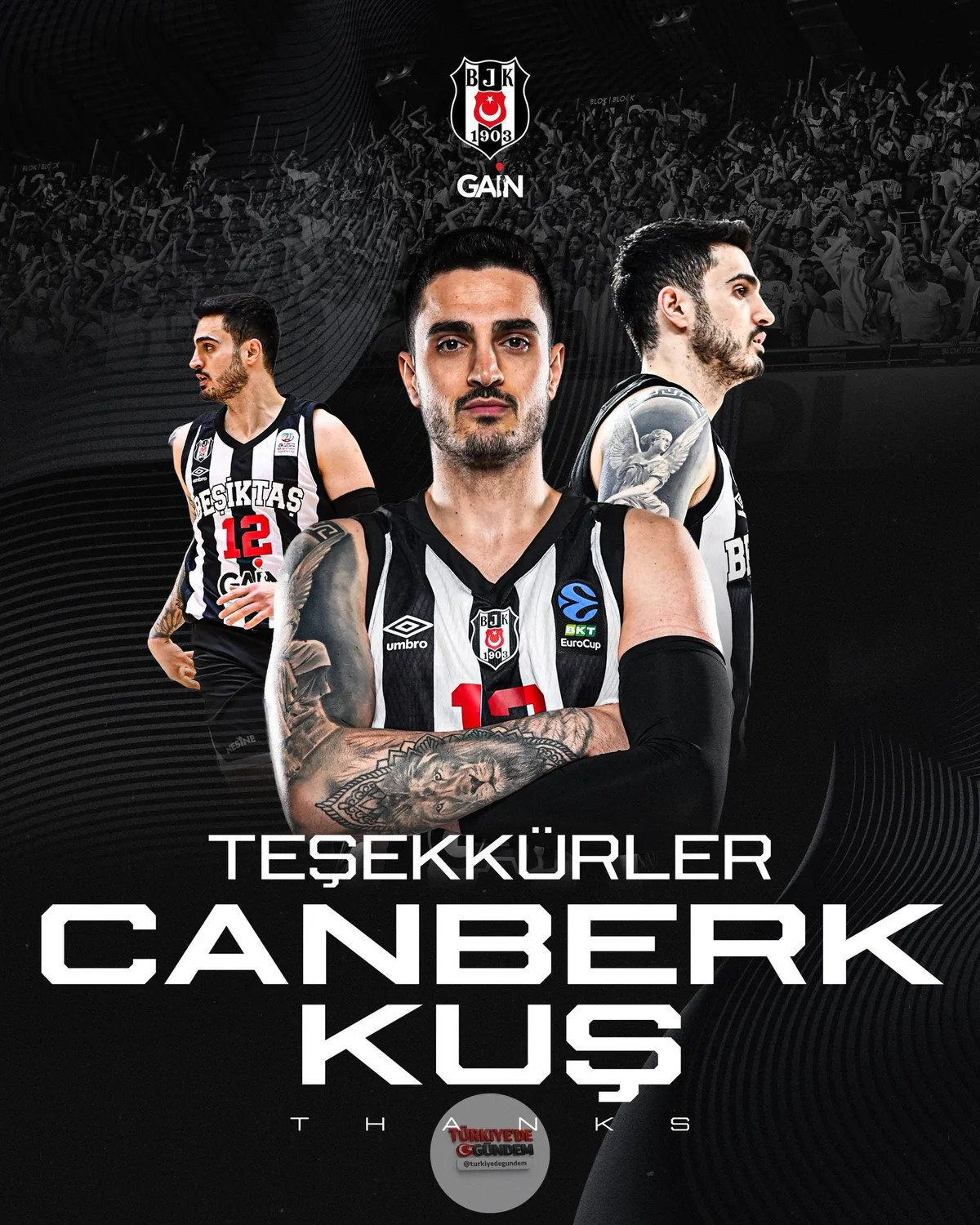Beşiktaş GAİN, Canberk Kuş ile yolların ayrıldığını duyurdu.