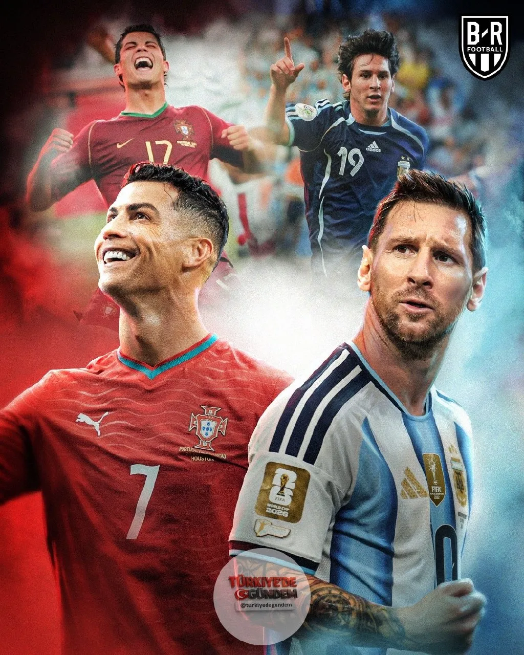 Lionel Messi'nin ilk Dünya Kupası golü: 16 Haziran 2006, son Dünya Kupası golü: 22 Haziran 2026. Cristiano Ronaldo'nun ilk Dünya Kupası golü: 17 Haziran 2006, son Dünya Kupası golü: 23 Haziran 2026. Her iki efsane için de tam 20 yıl 6 günlük bir fark