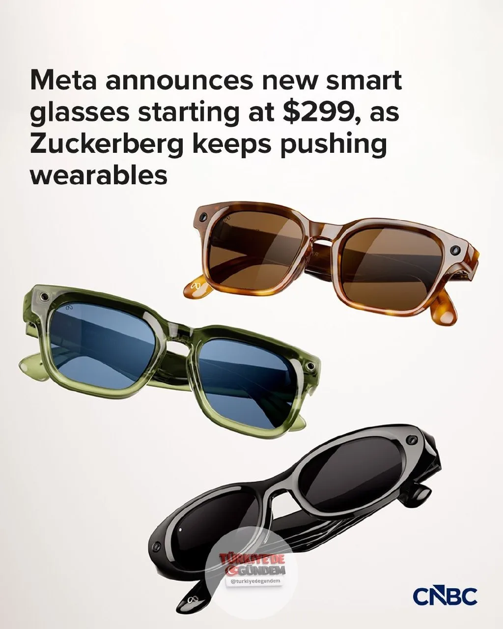 Meta, CEO Mark Zuckerberg'in giyilebilir teknoloji alanındaki hamleleri kapsamında, şirketin ikinci nesil giriş seviyesi Meta Ray-Ban gözlüklerinden en az 80 dolar daha uygun fiyatlı olan 299 dolarlık yeni akıllı gözlüklerini duyurdu. Ray-Ban'in çatı