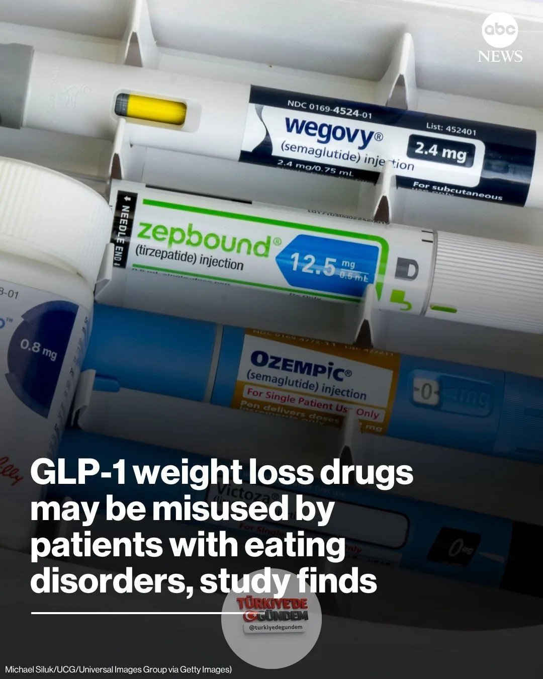 JAMA Psychiatry'de çarşamba günü yayımlanan bir araştırmaya göre, yeme bozukluğu olan hastaların yüzde 32'sinin en az bir kez kilo verme iğnesi kullandığı tespit edildi. Devamını oku: