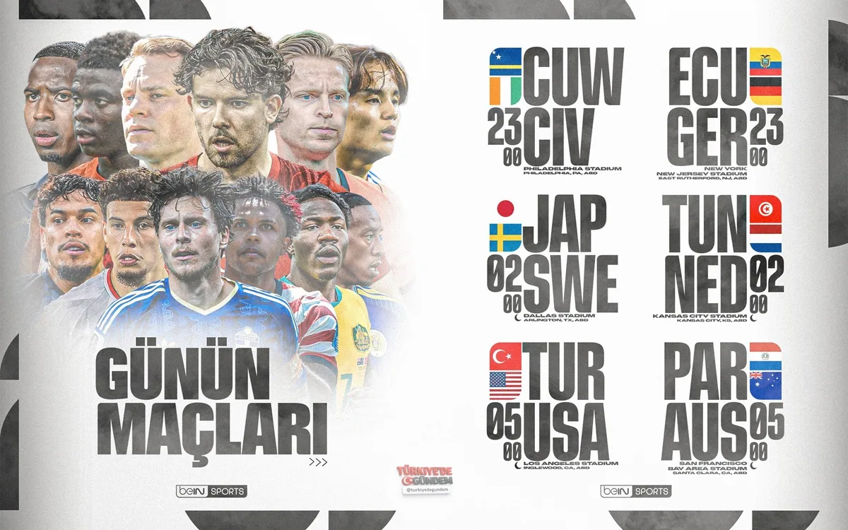 A Milli Takımımızın 2026 FIFA Dünya Kupası'ndaki son maçına çıkacağı günün maç programı!