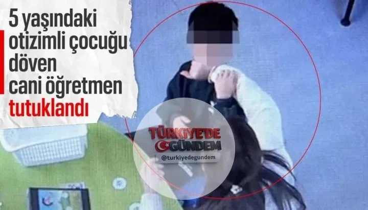 Güvenlik kamerası görüntüleri, otizm tanısı konulan 5 yaşındaki bir çocuğun öğretmeni tarafından darp edildiği anları ortaya çıkardı. Ailenin suç duyurusu üzerine başlatılan soruşturma kapsamında öğretmen tutuklanırken, küçük çocuğun psikolojik sorun