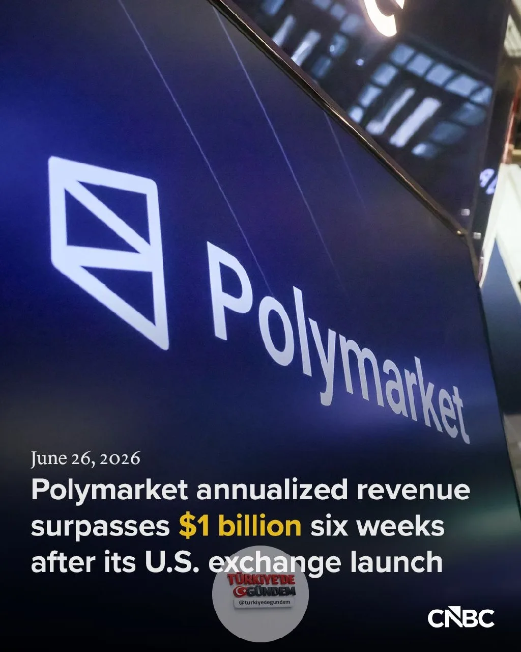 Tahmin piyasası platformu Polymarket’in yıllıklandırılmış geliri 1 milyar doların üzerine çıktı. Şirketin cuma günü CNBC ile paylaştığı verilere göre bu gelişme, ABD borsasındaki bekleme listesinin kaldırılmasından altı hafta sonra gerçekleşti. Söz k