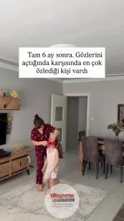 Annesinin “Körebe oynayalım” diyerek gözlerini kapattığı minik, gözlerini açtığında 6 aydır görmediği babasıyla karşılaştı