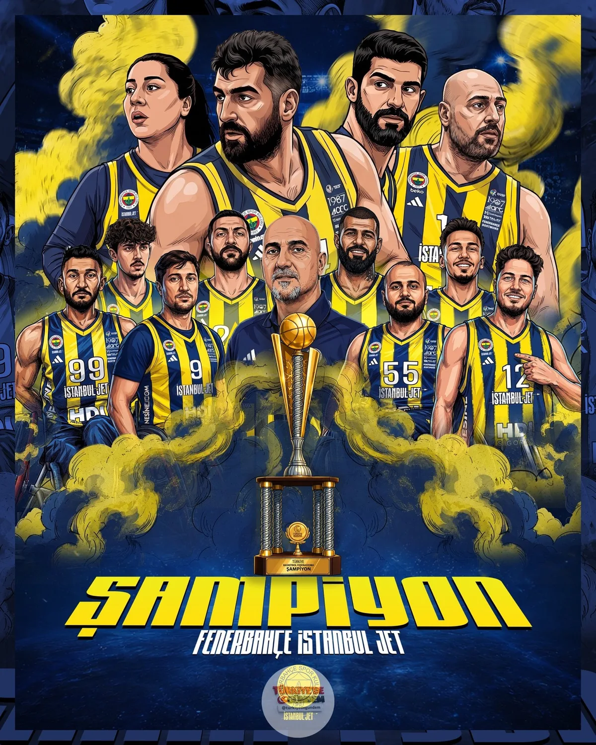 Tekerlekli Sandalye Basketbol Süper Ligi play-off final serisinin dördüncü maçında Fenerbahçe İstanbul Jet, deplasmanda Beşiktaş'ı 80-77 mağlup ederek seriyi 3-1'e getirdi ve 2025-2026 sezonunu şampiyon tamamladı.