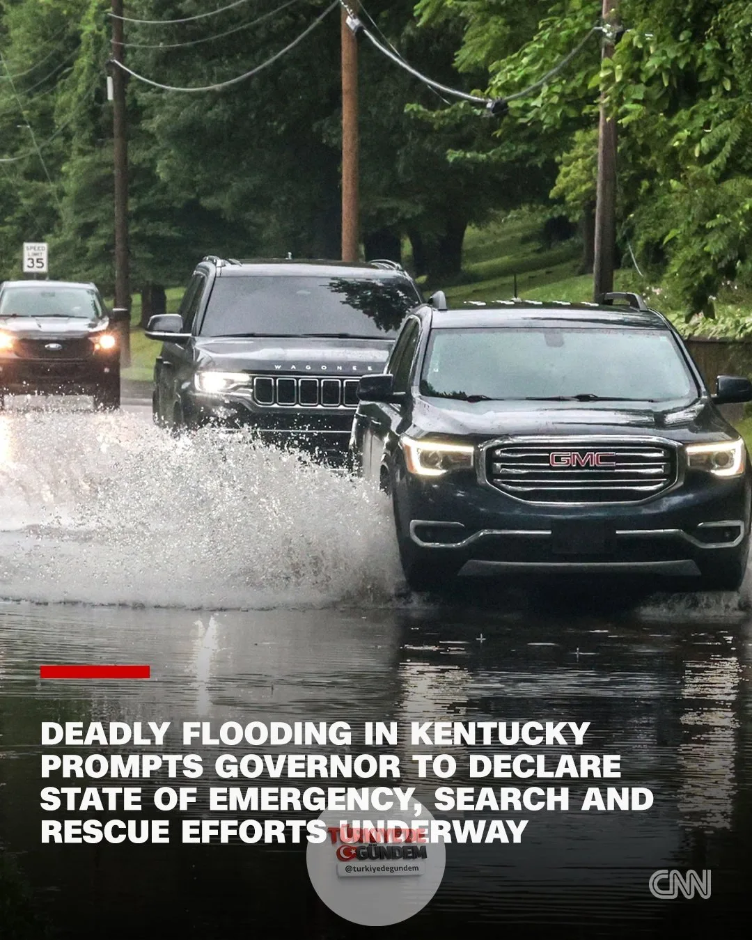 Kentucky genelinde Cumartesi günü etkili olan ölümcül ve geniş çaplı sel felaketi, onlarca kişinin kurtarılmasına, köprülerin yıkılmasına ve yolların sular altında kalmasına yol açtı. Vali, daha fazla kaynak aktarımı için olağanüstü hal ilan ederken,