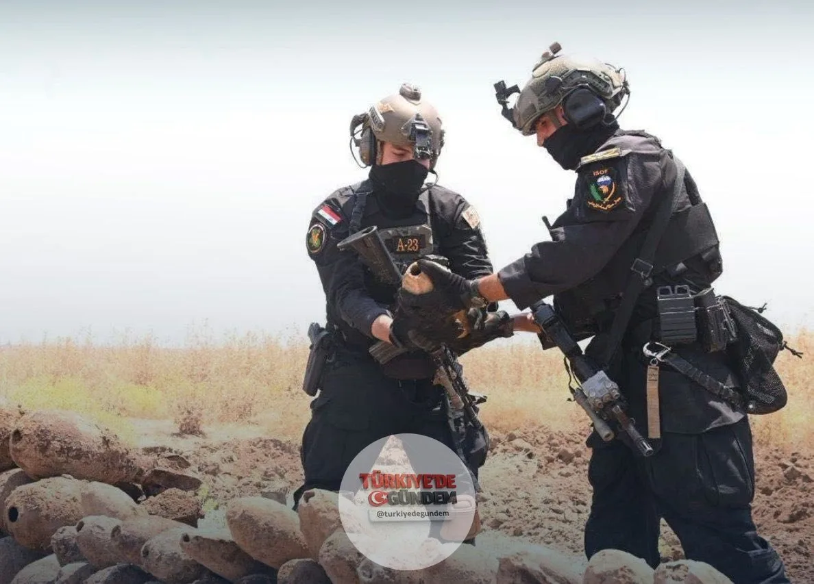 SON DAKİKA: Irak Terörle Mücadele Birimi, Musul'un Hamdaniye ilçesinde çok sayıda roketin bulunduğu bir mühimmat deposu ele geçirdi.